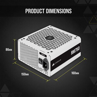 Foto 6 | Fuente de Alimentación Corsair RM Series 750w 80 Plus Gold White - Venta Internacional