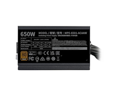 Foto 3 | Fuente De Poder Cooler Master Mwe 650 Bronze V3 80 Plus Bronze 20+4 Pin Atx 120mm 650w