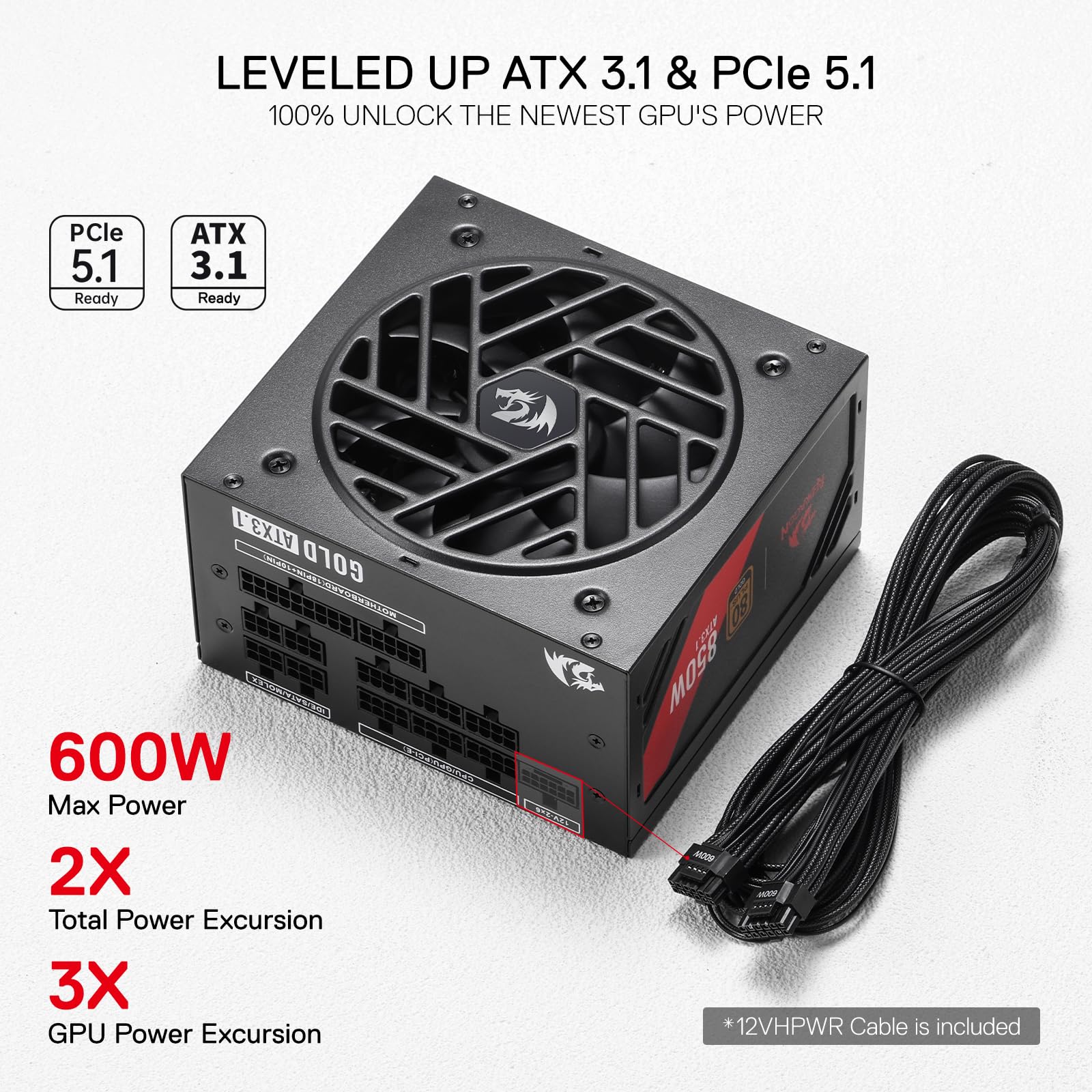 Foto 4 pulgar | Fuente De Alimentación Redragon Rgms-850w Pro 80+ Gold 850w - Venta Internacional.