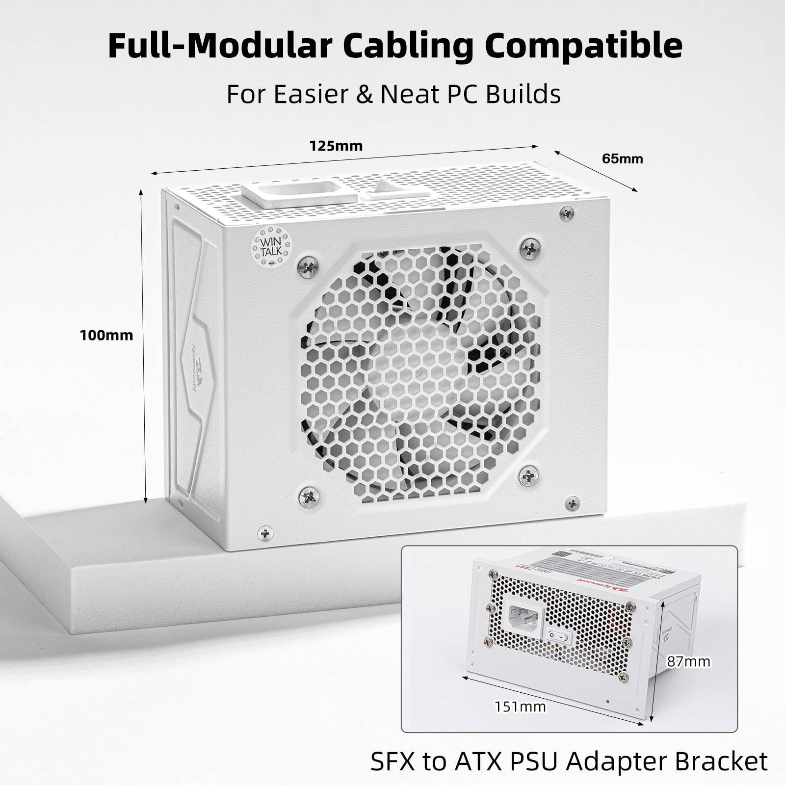 Foto 6 pulgar | Fuente De Alimentación Redragon Psu015 80+ Platinum 750w Sfx - Venta Internacional.