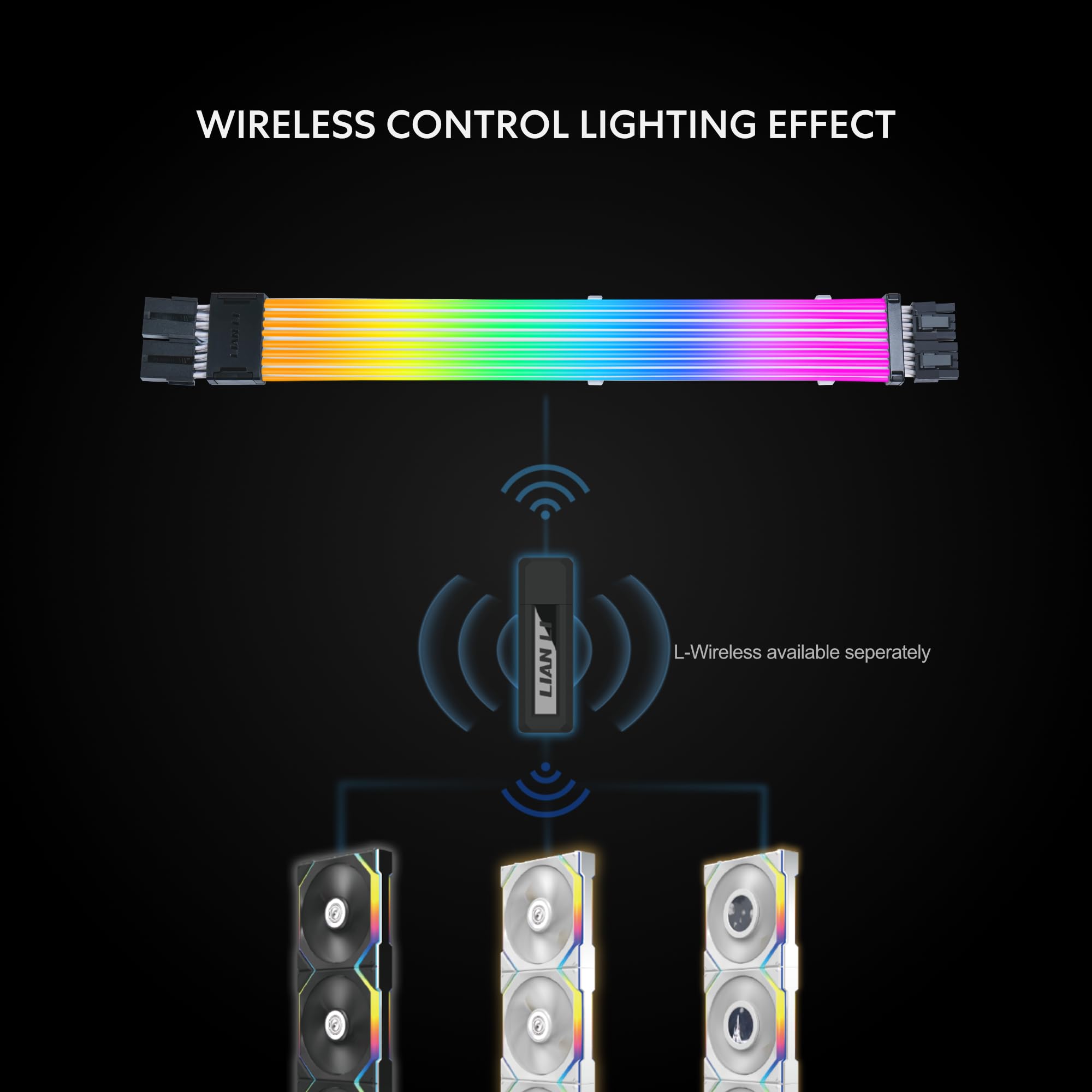 Foto 3 | Cable De Extensión De Alimentación Lian Li Strimer Inalámbrico De 8 Pines Rgb - Venta Internacional.