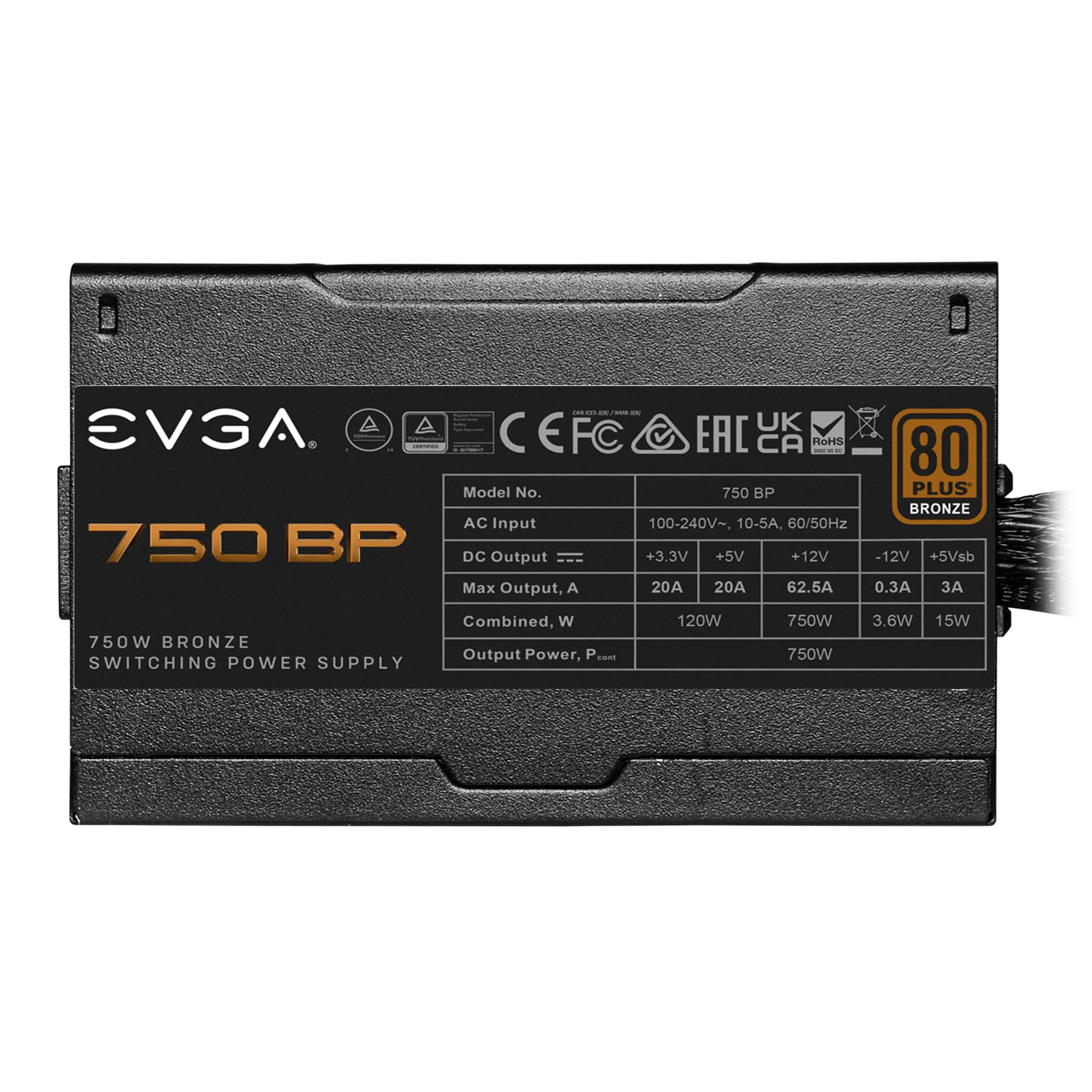 Foto 7 pulgar | Fuente De Alimentación Evga 750 Bp 750w 80+ Bronze Con 3 Años De Garantía - Venta Internacional.