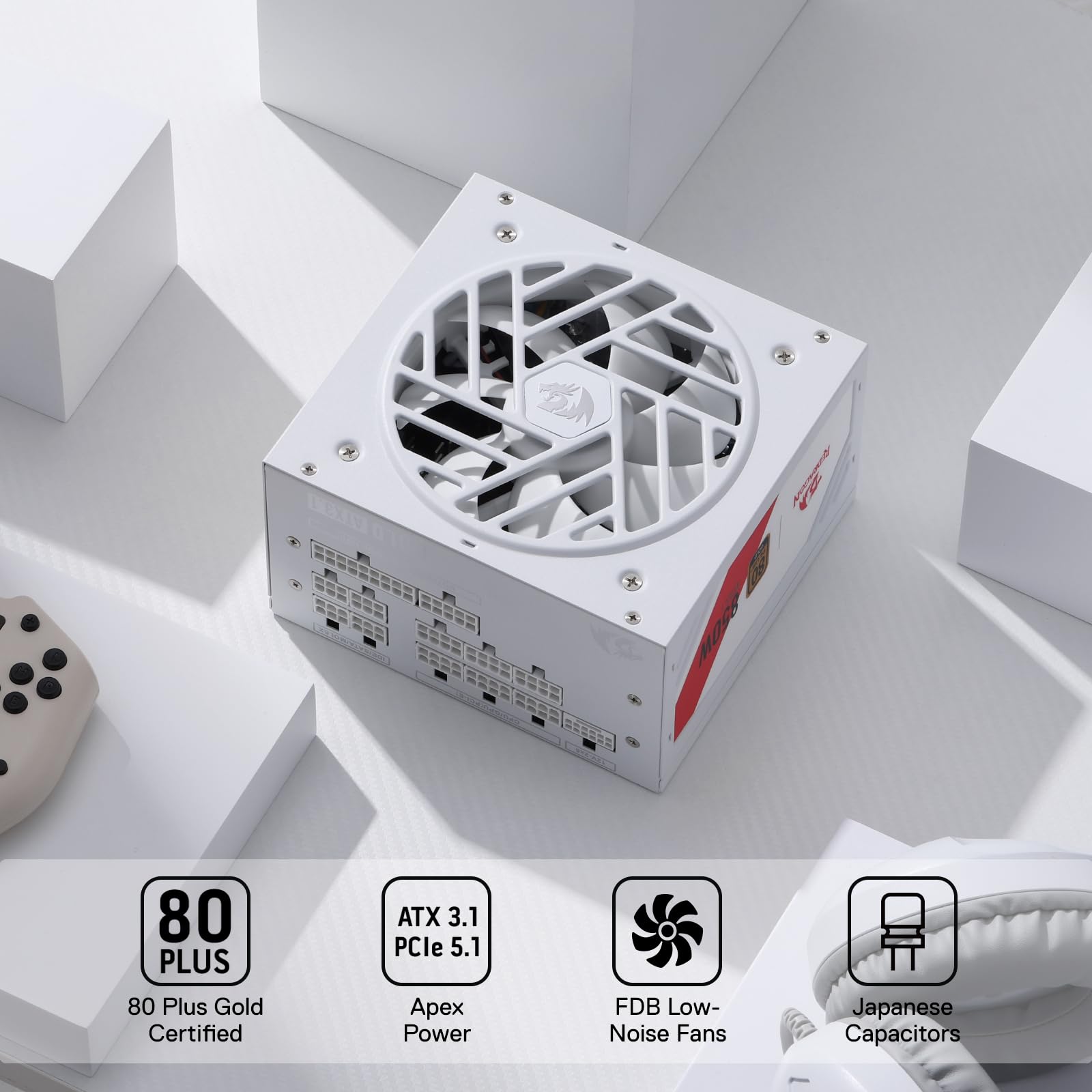 Foto 2 | Fuente De Alimentación Redragon Rgms-850w Pro 80+ Gold 850w - Venta Internacional.
