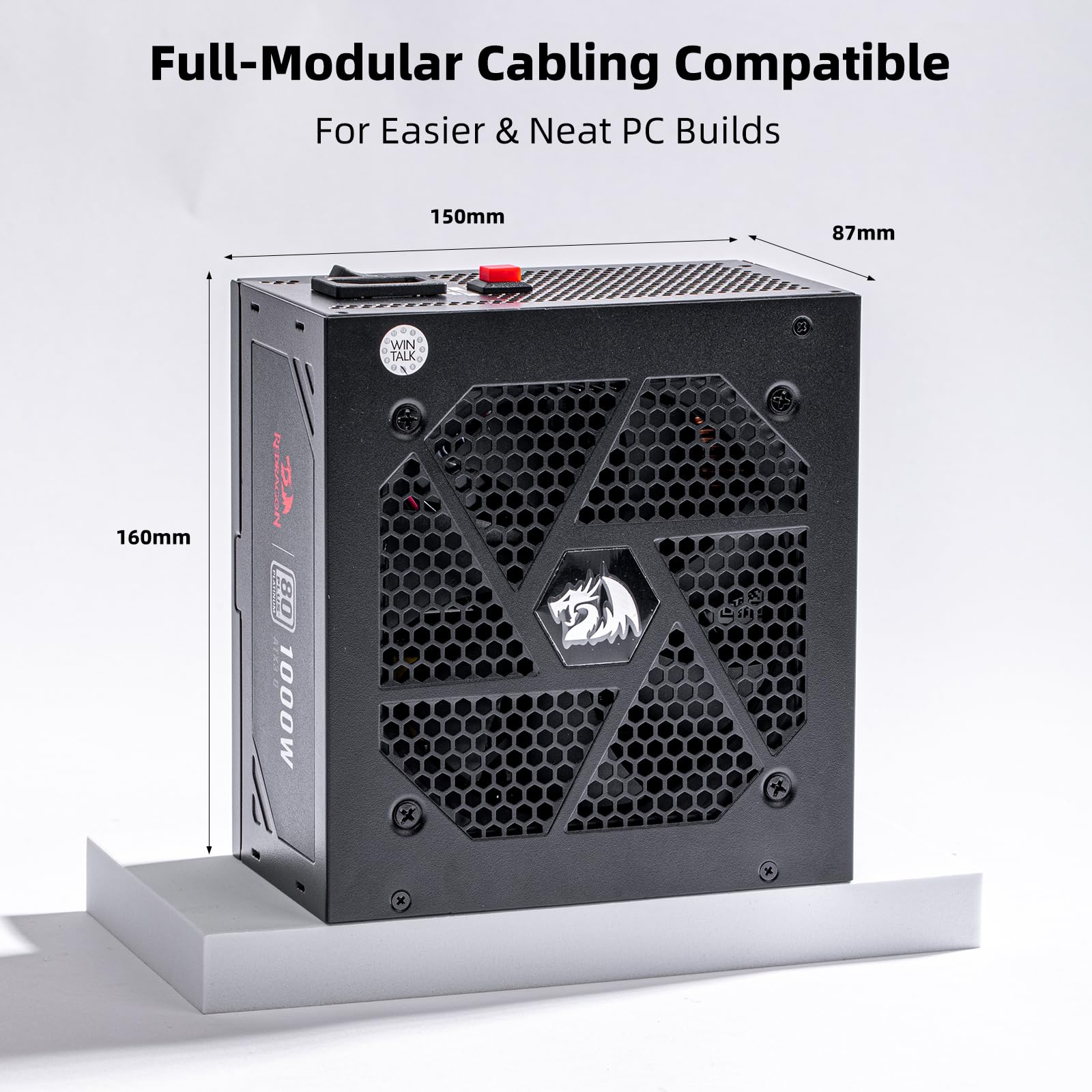 Foto 7 pulgar | Fuente De Alimentación Redragon Psu017 80+ Platinum 1000w Atx 3.0 - Venta Internacional.