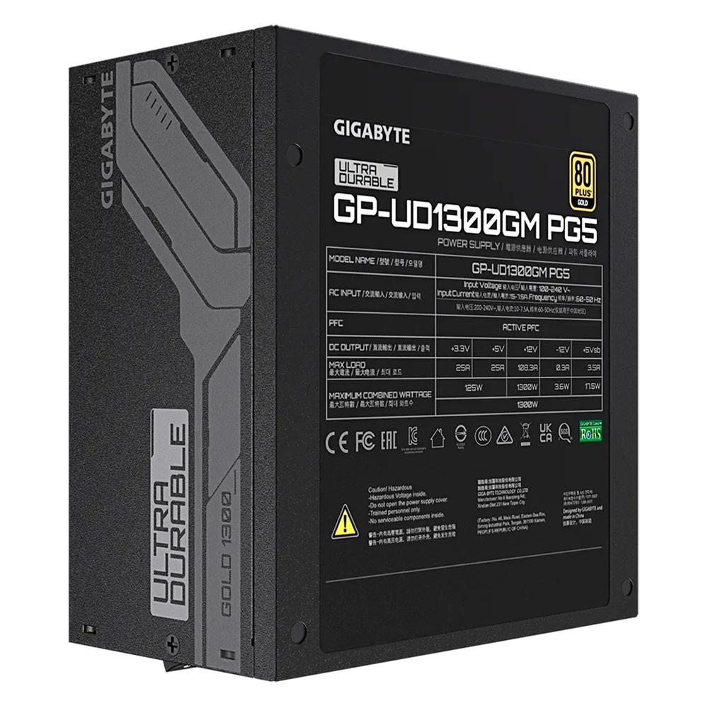 Foto 5 | Fuente De Poder Pc 1300w Gamer Gigabyte Ud1300gm Pg5 80 Plus Gold Modular Gp-ud1300gm Pg5 Gus1