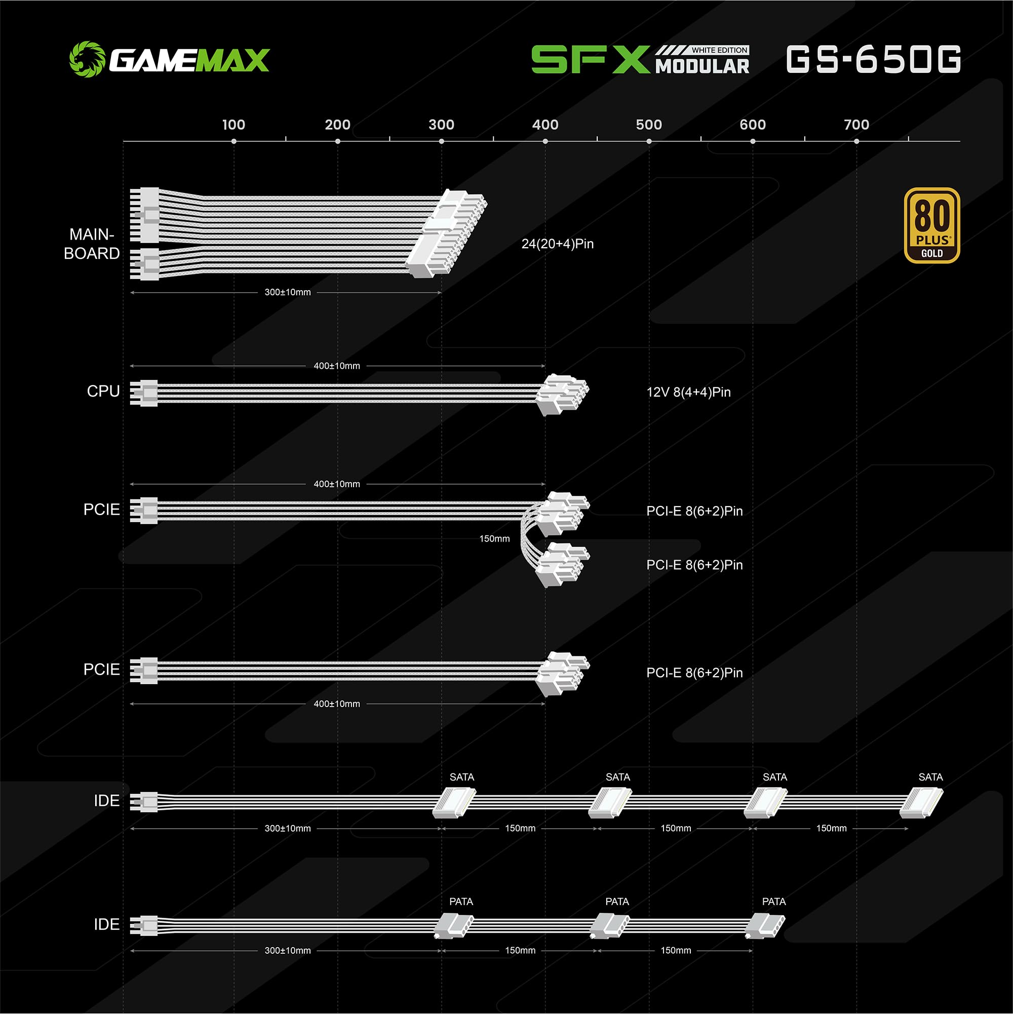 Foto 5 | Fuente De Alimentación Gamemax Serie Gs Sfx 650w 80 Plus Gold - Venta Internacional.