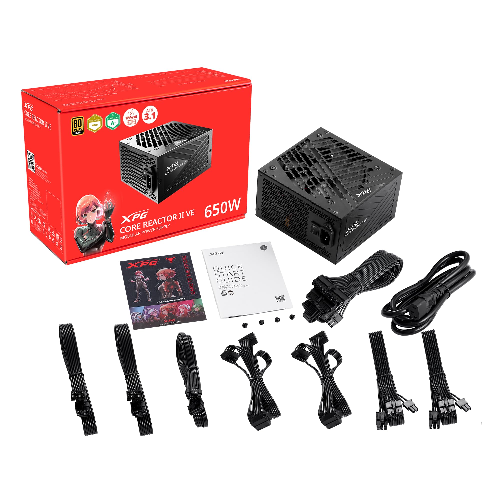 Foto 3 | Fuente De Alimentación Xpg Core Reactor Ii Ve 650w 80 Plus Gold - Venta Internacional.