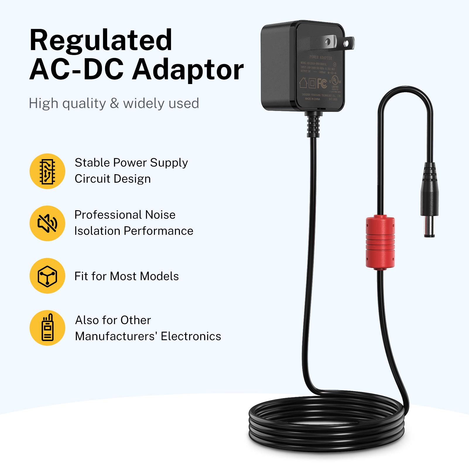 Foto 3 pulgar | Adaptador De Fuente De Alimentación Para Pedal De Guitarra Donner Dpa-100 9v Dc - Venta Internacional.
