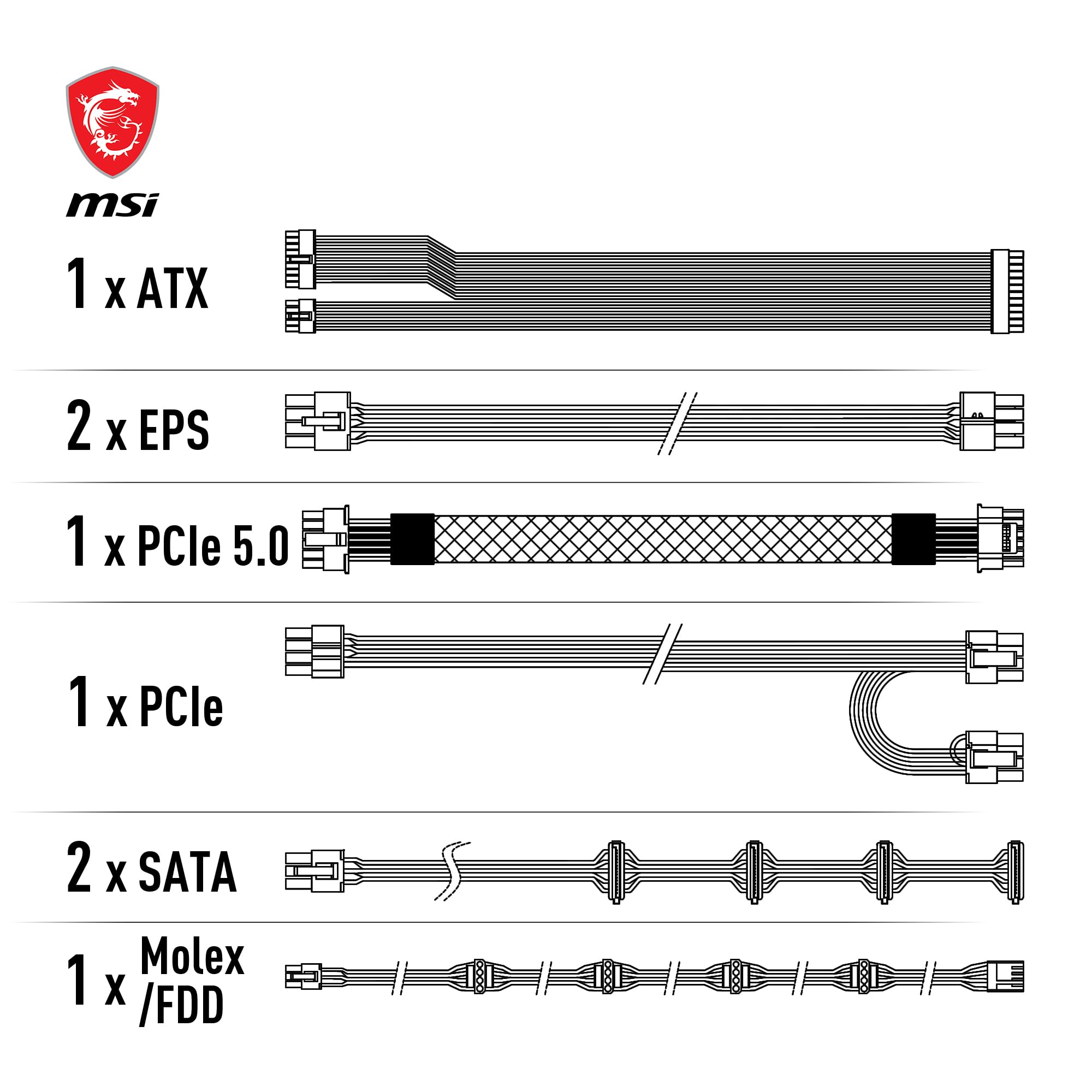 Foto 6 pulgar | Dispositivo De Alimentación Del Sistema Msi Mag A750gl Pcie5 Con Cable De La Ue - Venta Internacional.