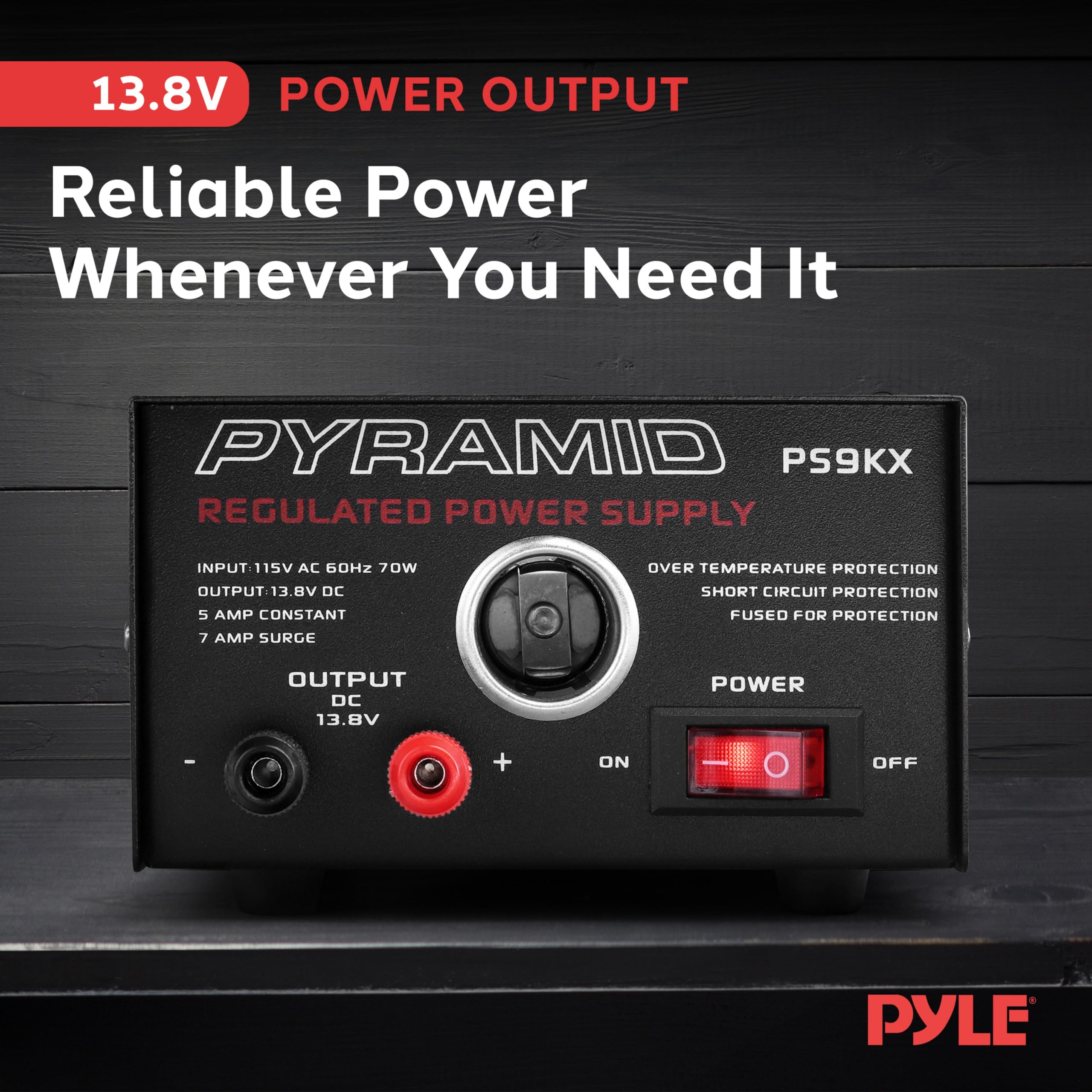 Foto 2 | Fuente De Alimentación De Sobremesa Pyramid Ps9kx 5a 13,8 V Dc 115 V Ac 70 W - Venta Internacional.