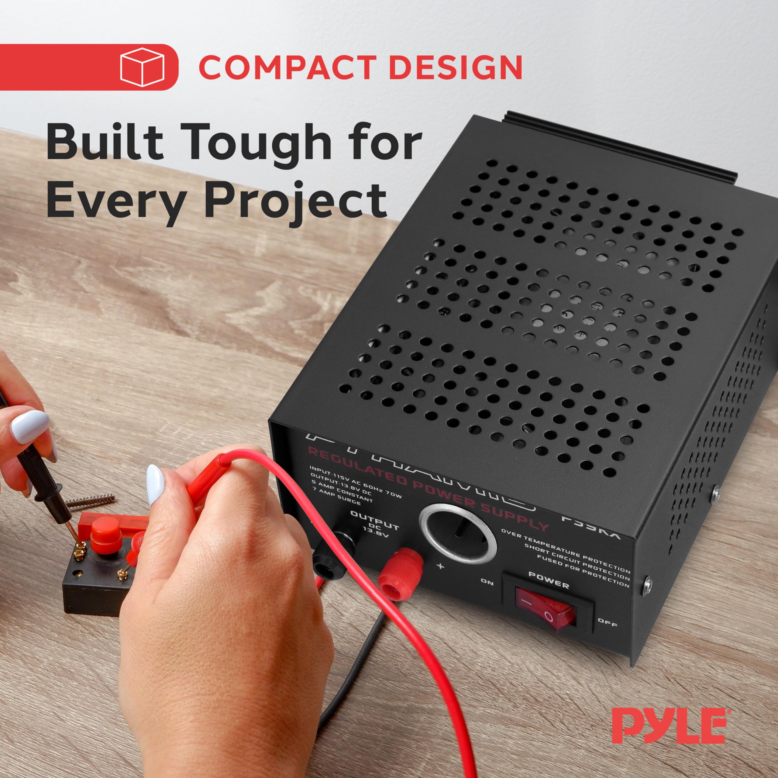 Foto 5 | Fuente De Alimentación De Sobremesa Pyramid Ps9kx 5a 13,8 V Dc 115 V Ac 70 W - Venta Internacional.