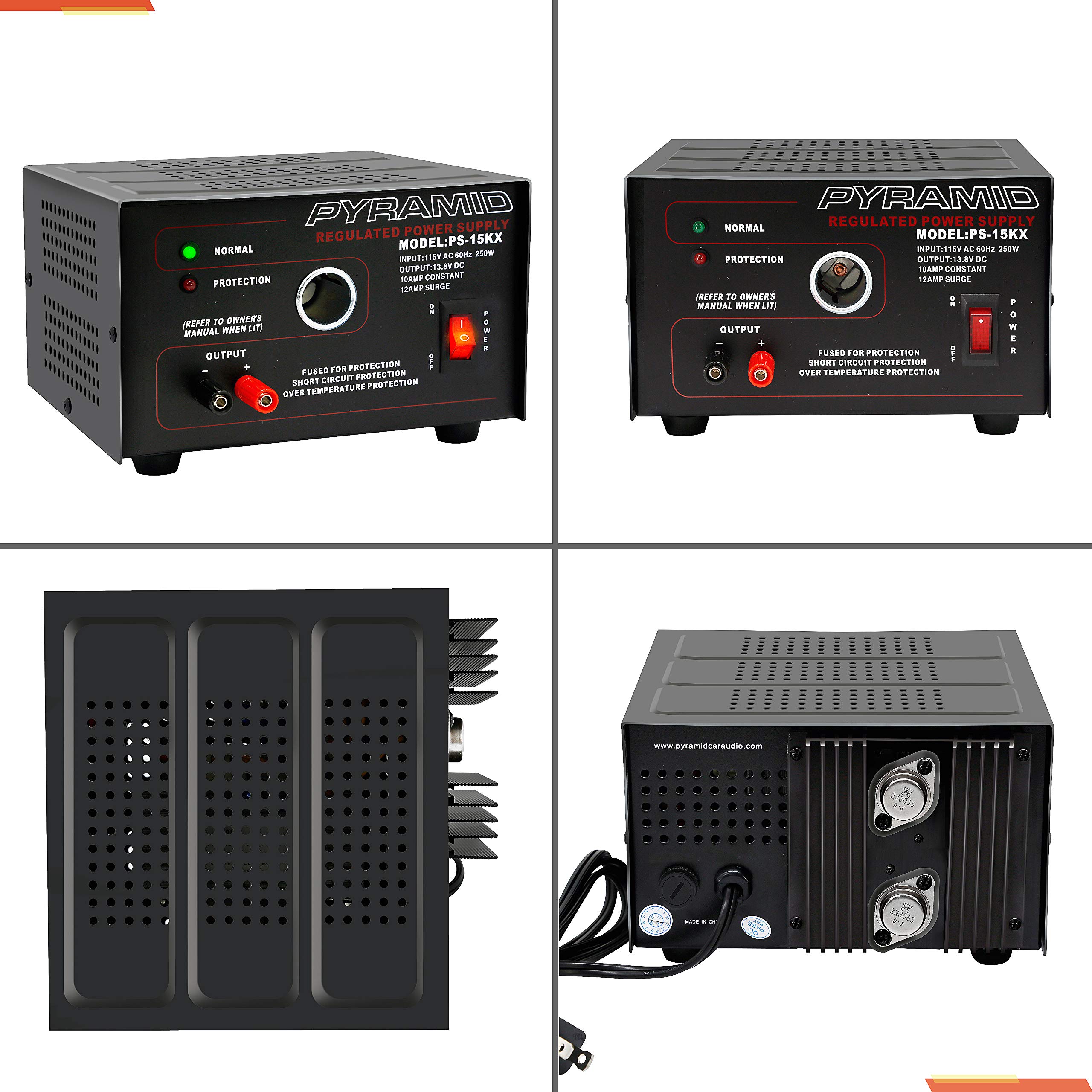 Foto 3 pulgar | Fuente De Alimentación De Sobremesa Pyramid Ps15k.5 10 A 13,8 V Dc 115 V Ac 250 W - Venta Internacional.