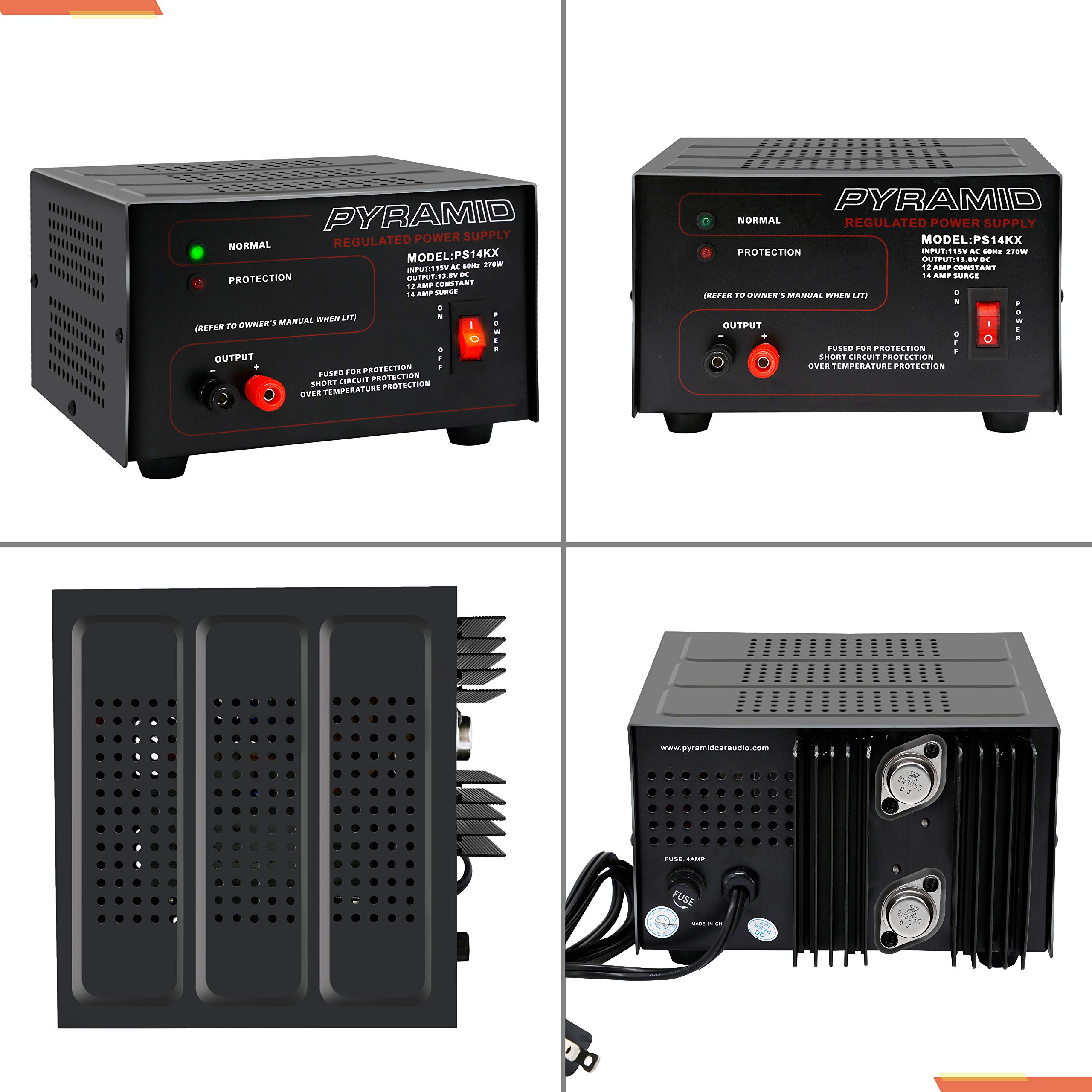 Foto 3 pulgar | Fuente De Alimentación De Sobremesa Pyramid Ps14kx.5 12 A 13,8 V Dc 115 V Ac 270 W - Venta Internacional.