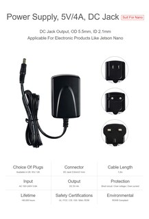 Foto 4 | Fuente De Alimentación Waveshare Para Jetson Nano 5v 4a 100-240v - Venta Internacional.