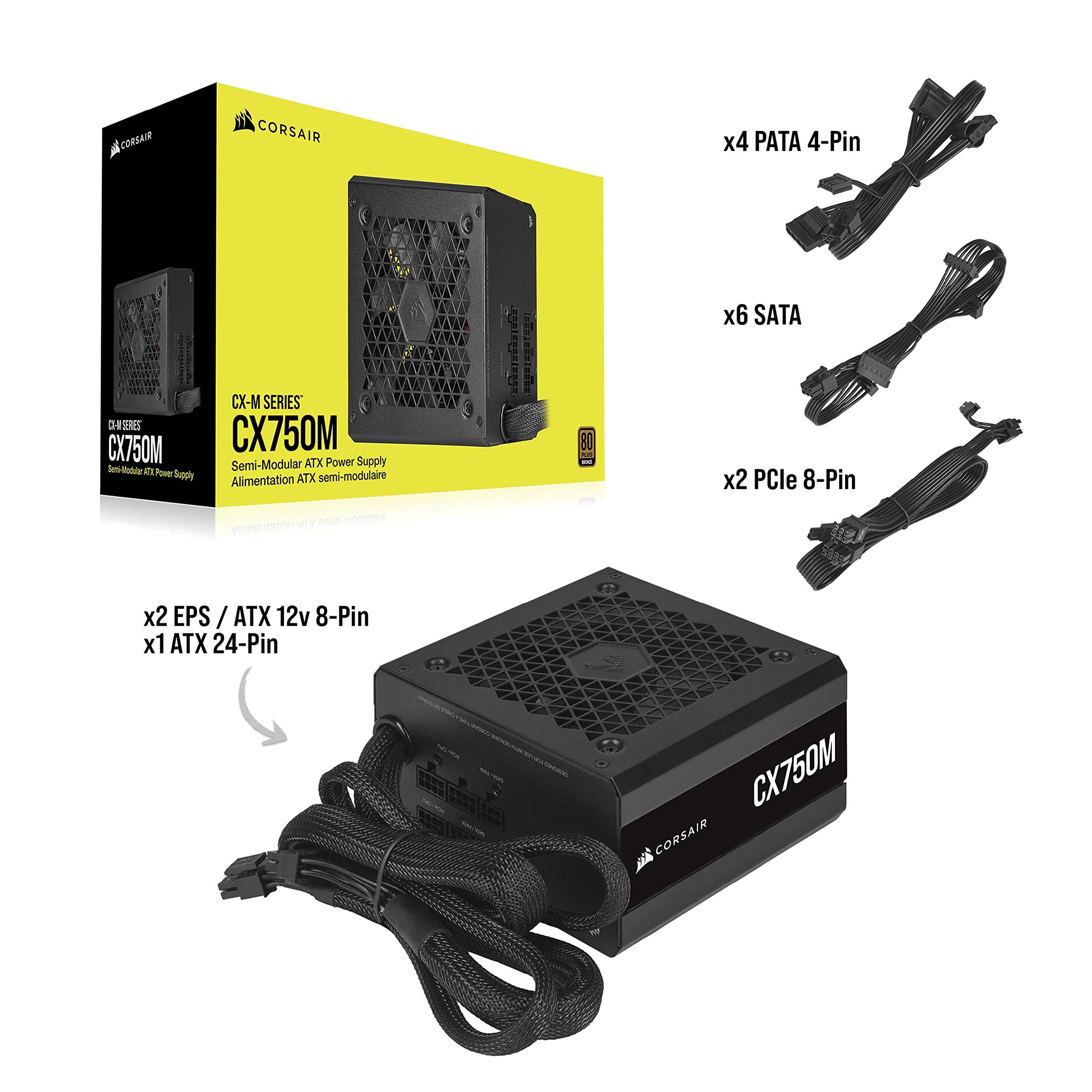 Foto 8 pulgar | Fuente De Alimentación Corsair Cx750m 80 Plus Bronze 750w - Venta Internacional.
