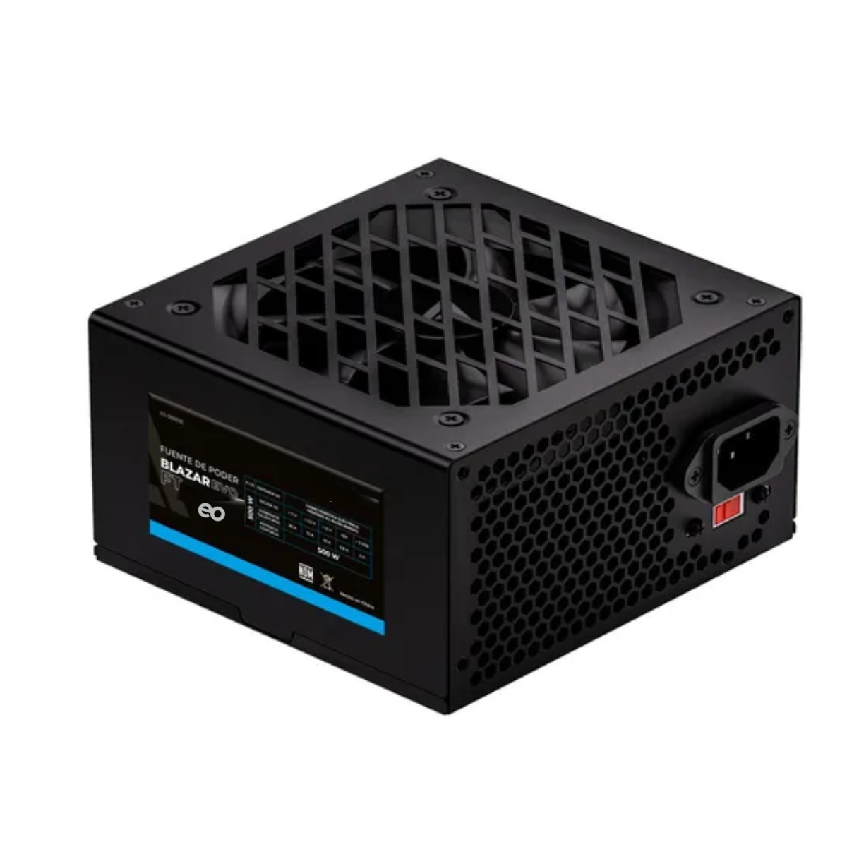 Foto 3 pulgar | Fuente De Poder Para Pc 500w Eo Safe Imports Esi-20098 Negro