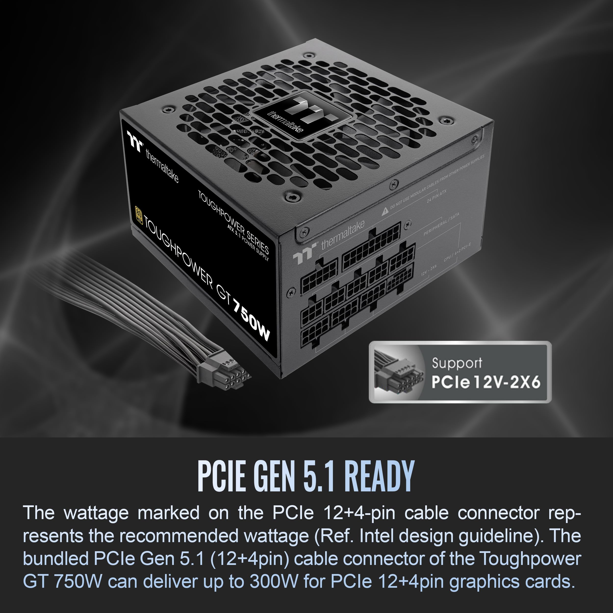 Foto 4 pulgar | Fuente De Alimentación Thermaltake Toughpower Gt 750w 80 Plus Gold - Venta Internacional.
