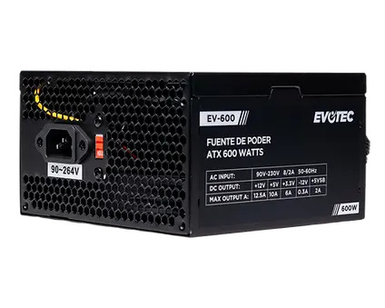 Foto 2 pulgar | Fuente Naceb Evotec Ev-600 600w Atx 24pin