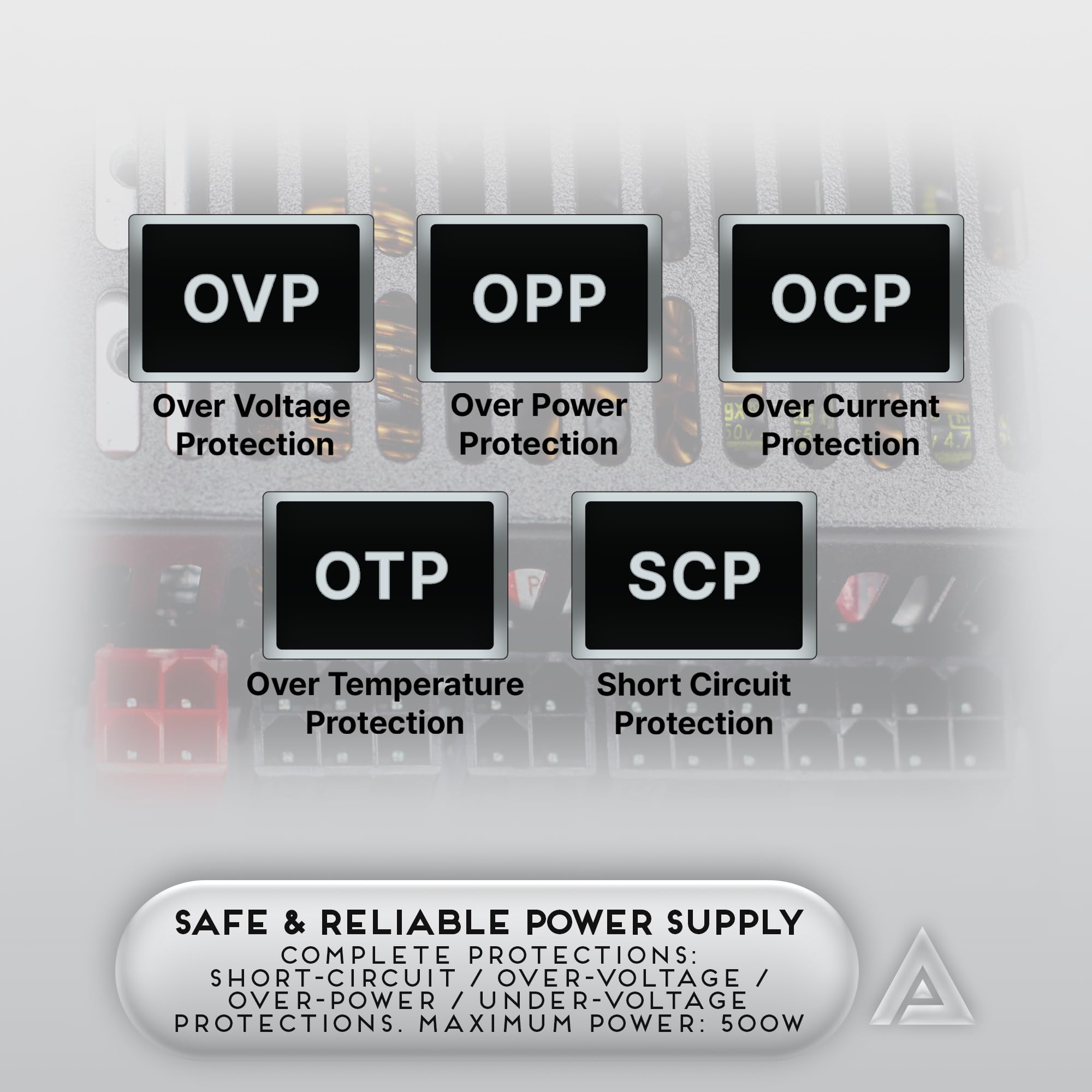 Foto 5 pulgar | Fuente De Alimentación Apevia Itx-pfc500w Mini Itx/flex Atx 500w 90-264v - Venta Internacional.