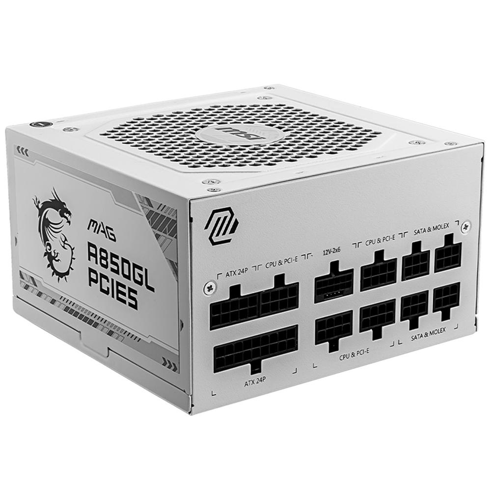 Foto 2 pulgar | Fuente De Poder Pc 850w Gamer Msi Mag A850gl Pcie5 White 80 Plus Gold Modular