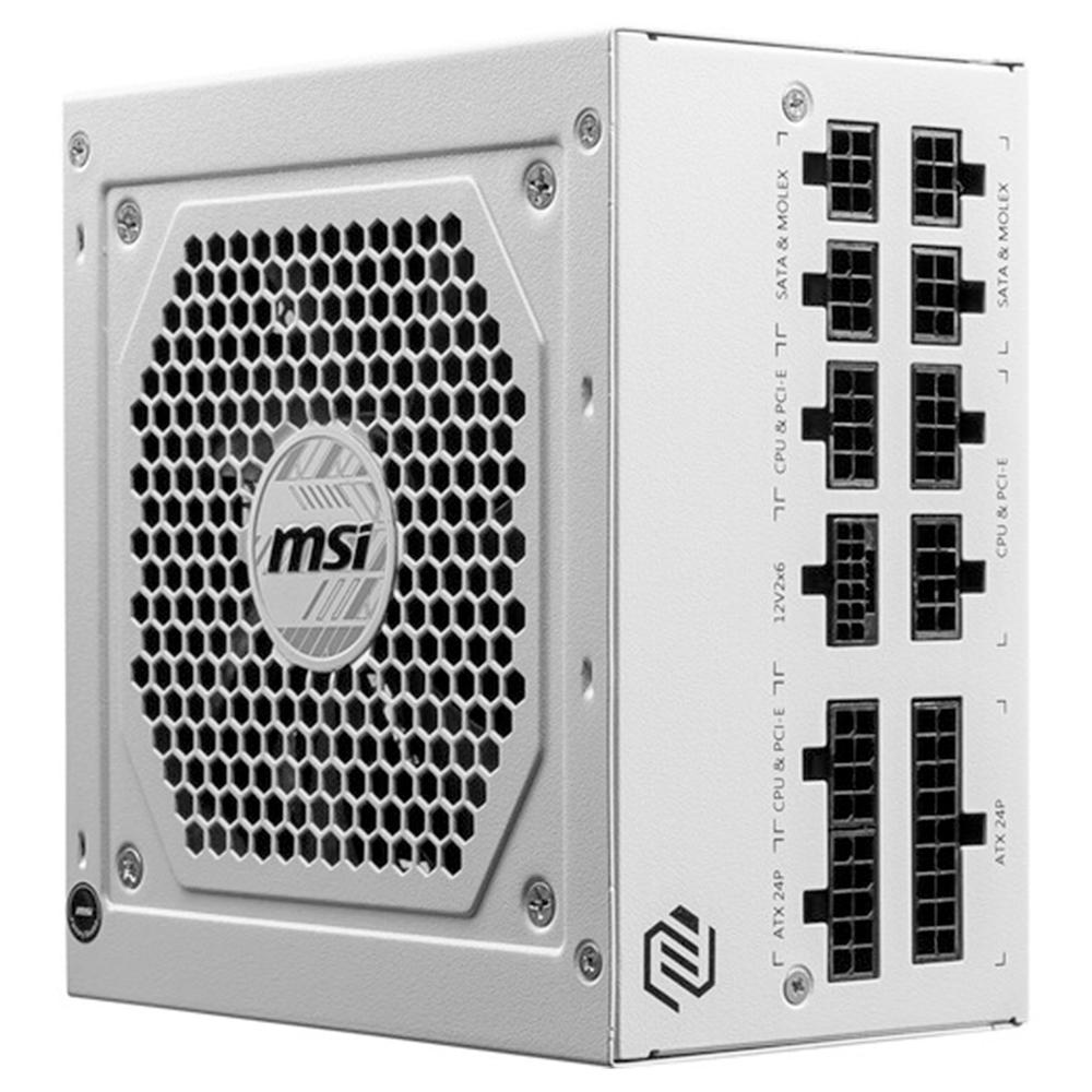 Foto 6 pulgar | Fuente De Poder Pc 850w Gamer Msi Mag A850gl Pcie5 White 80 Plus Gold Modular