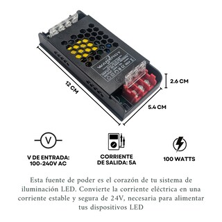 Foto 2 | Fuente Poder Transformador 24v 100w 5a Amp Balastra Interior