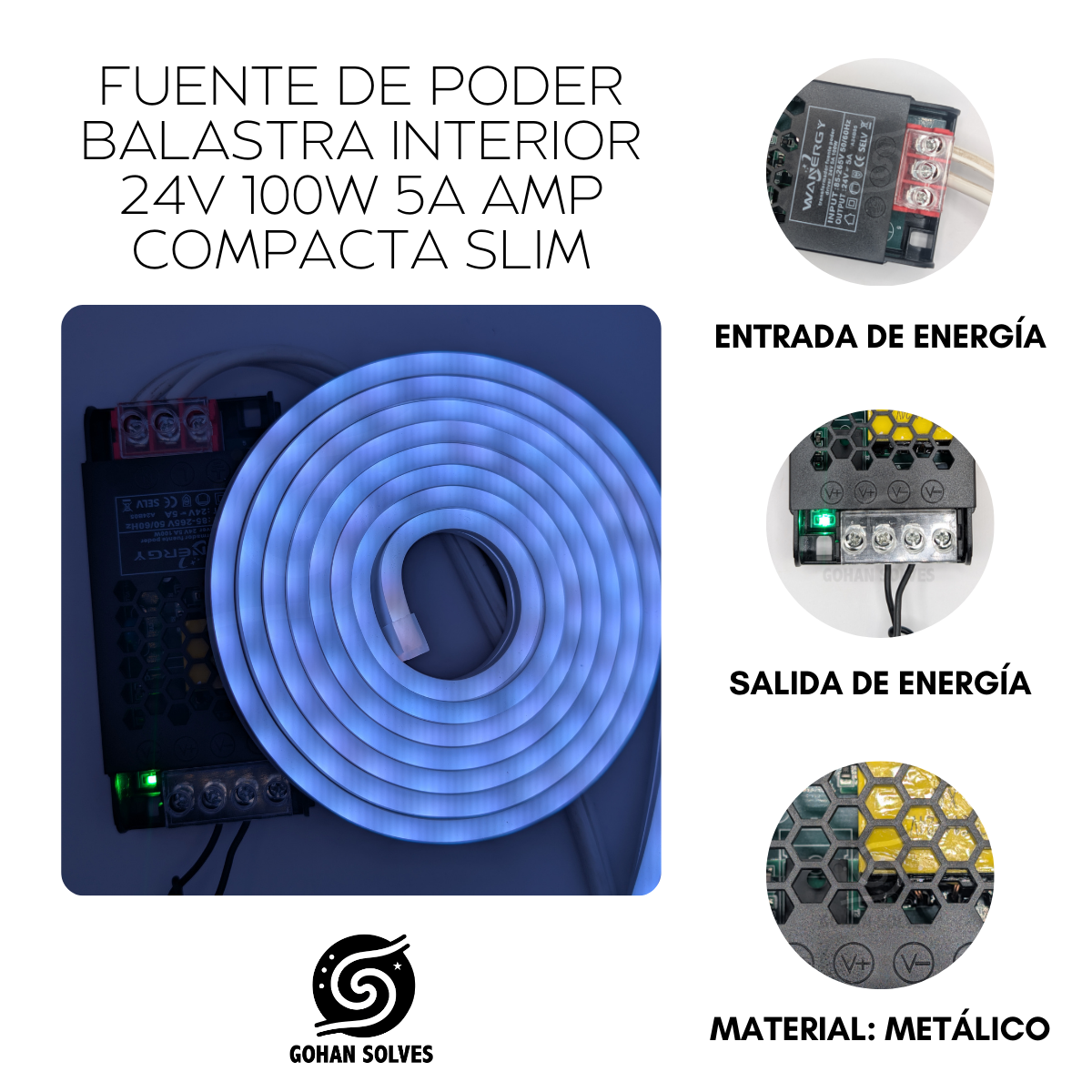 Foto 5 pulgar | Fuente Poder Transformador 24v 100w 5a Amp Balastra Interior