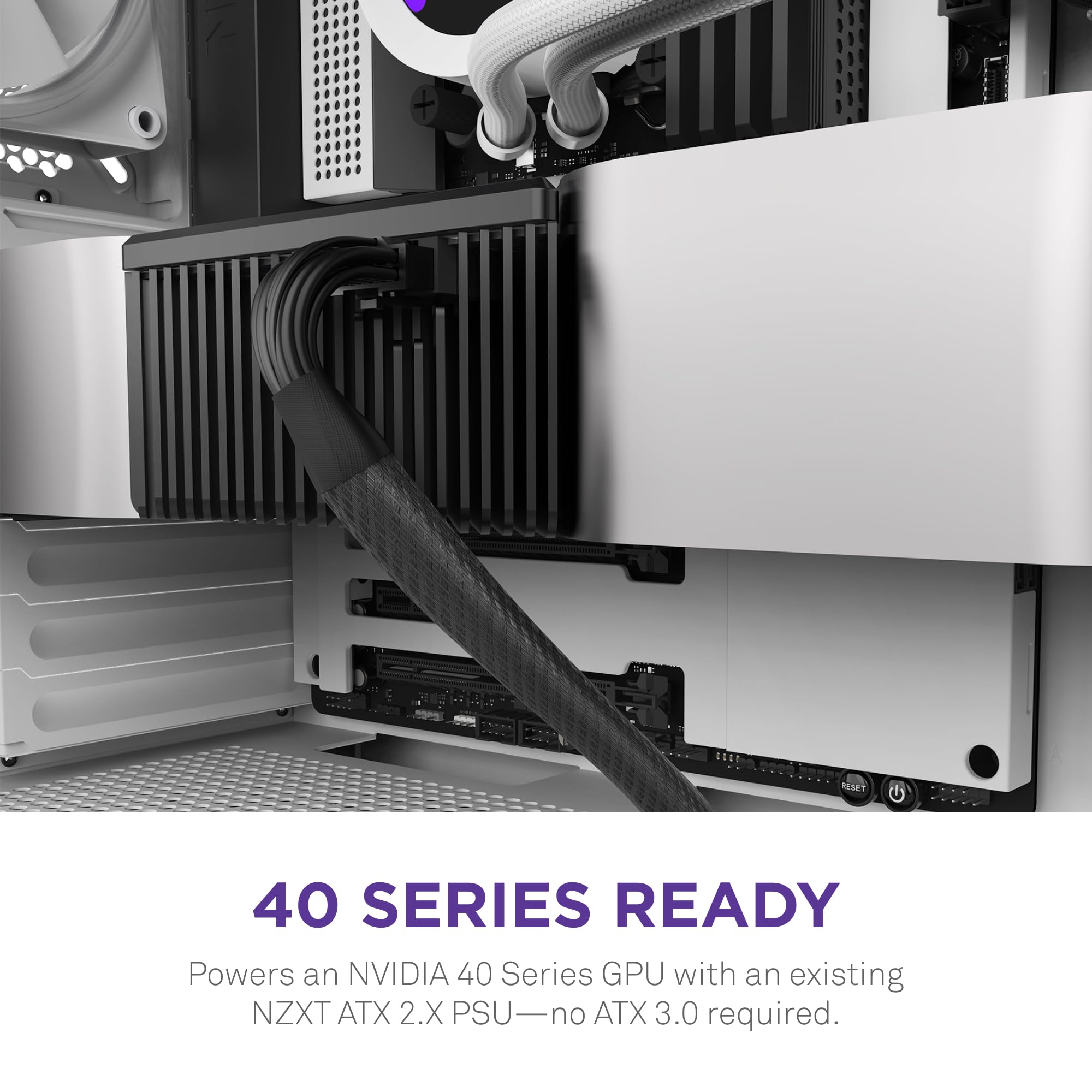 Foto 2 | Cable Adaptador Nzxt 12hvpwr A Pcie Dual De 8 Pines Y 600 W Negro - Venta Internacional.
