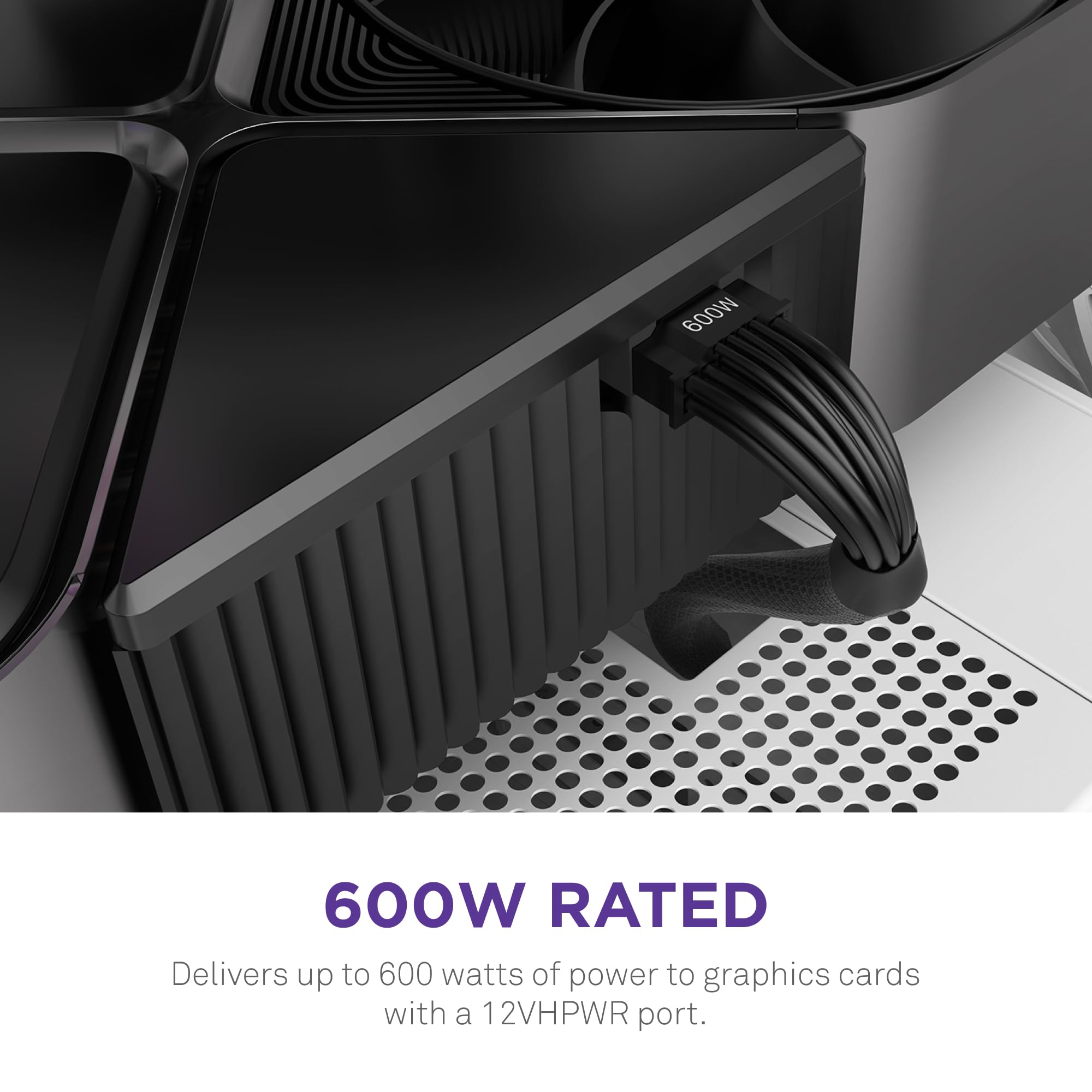 Foto 4 pulgar | Cable Adaptador Nzxt 12hvpwr A Pcie Dual De 8 Pines Y 600 W Negro - Venta Internacional.