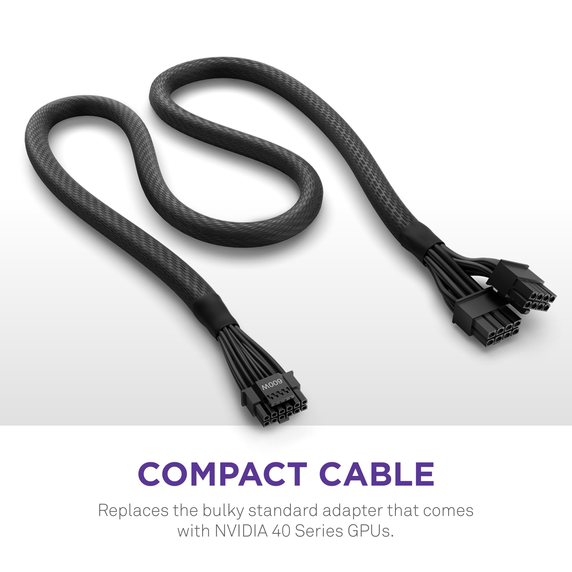 Foto 6 pulgar | Cable Adaptador Nzxt 12hvpwr A Pcie Dual De 8 Pines Y 600 W Negro - Venta Internacional.