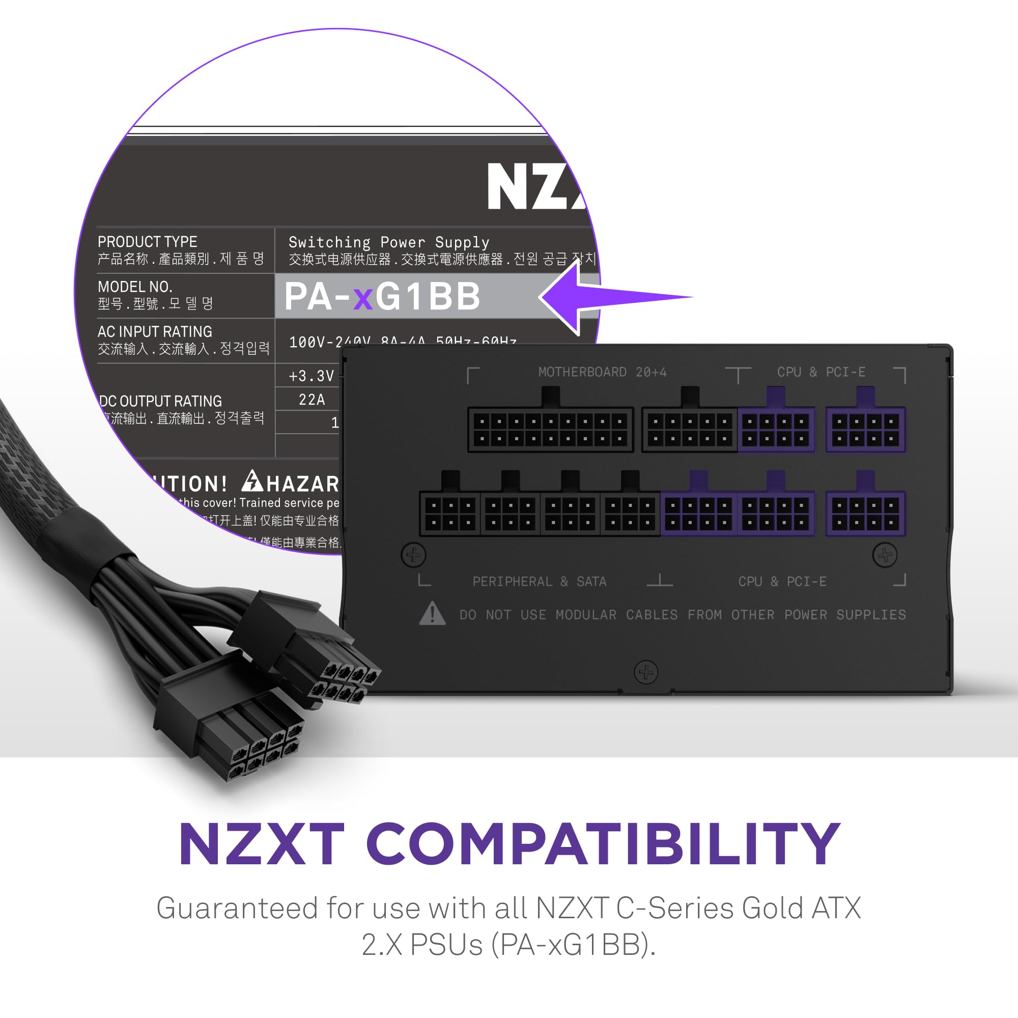 Foto 7 pulgar | Cable Adaptador Nzxt 12hvpwr A Pcie Dual De 8 Pines Y 600 W Negro - Venta Internacional.