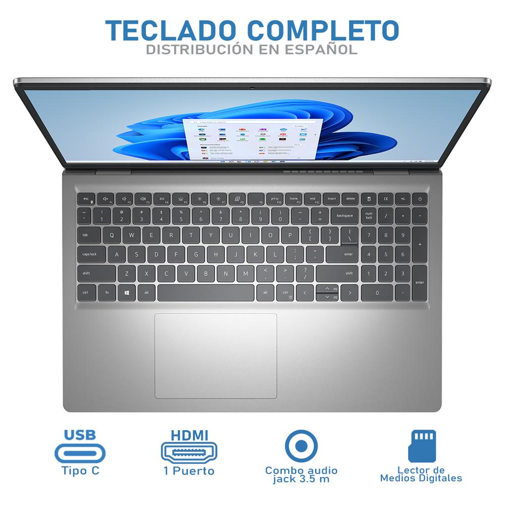 Foto 5 pulgar | Laptop Dell Inspiron 3535 Amd Ryzen 5 7520u 8gb Ram 512gb Ssd 15.6'' Windows 11 Home Teclado En Español