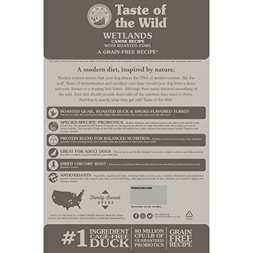 Foto 3 pulgar | Alimento Para Perros Taste Of The Wild Wetlands, Pato Asado, 12,7 Kg - Venta Internacional.