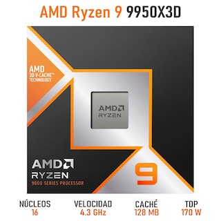 Foto 2 | Procesador Amd Ryzen 9 9950x3d 4.3 Ghz 16 Core Am5