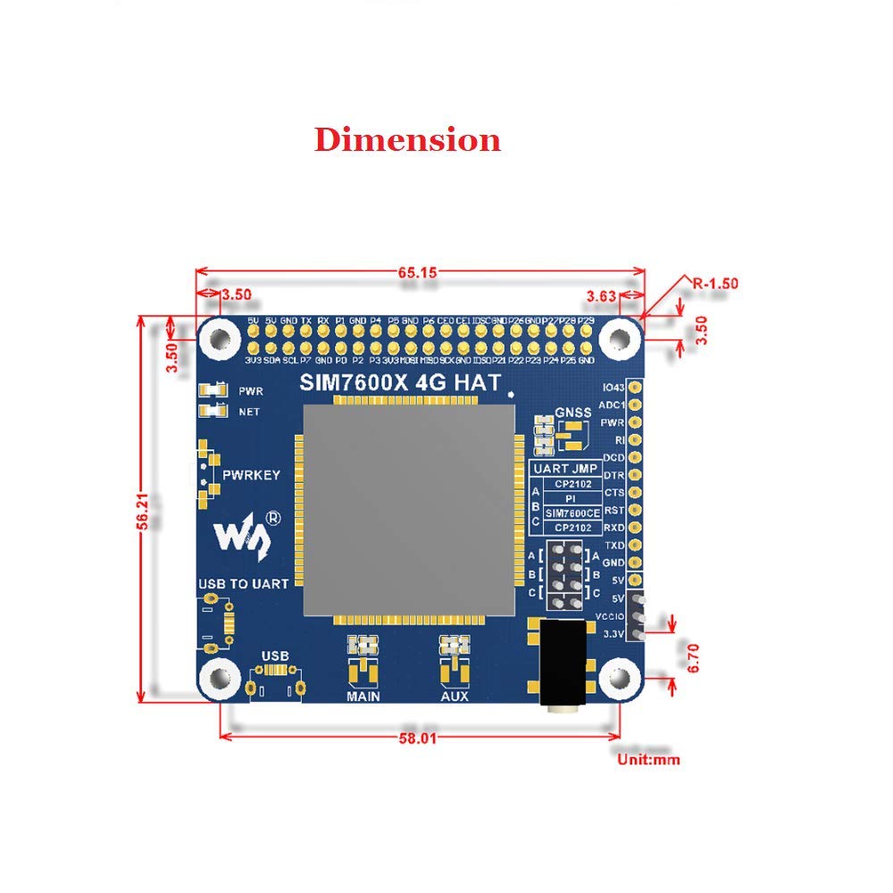 Foto 7 pulgar | Módulo Hat 4g/3g/2g/gsm/gprs/gnss Para Raspberry Pi - Venta Internacional.