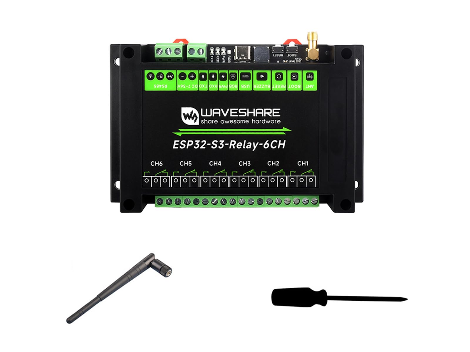 Foto 2 pulgar | Módulo De Relé Wifi Industrial Waveshare Esp32-s3 De 6 Canales - Venta Internacional.