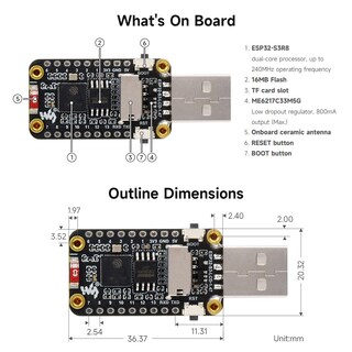 Foto 6 | Placa De Desarrollo Waveshare Esp32-s3 Lcd De 1 47 Pulgadas Con Wifi Y Ble - Venta Internacional.