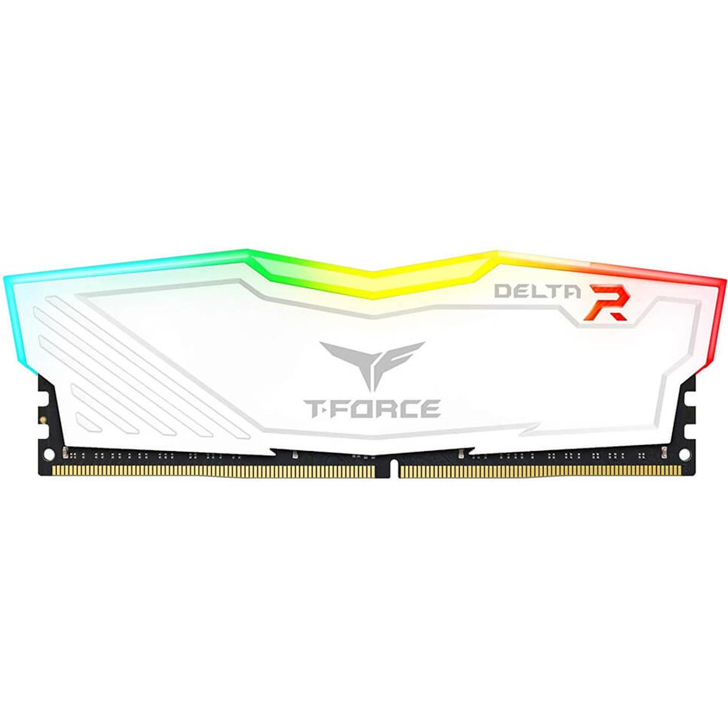 Foto 2 pulgar | Memoria RAM DDR4 8 GB 3600 mhz Teamgroup T-force Delta RGB color Blanco