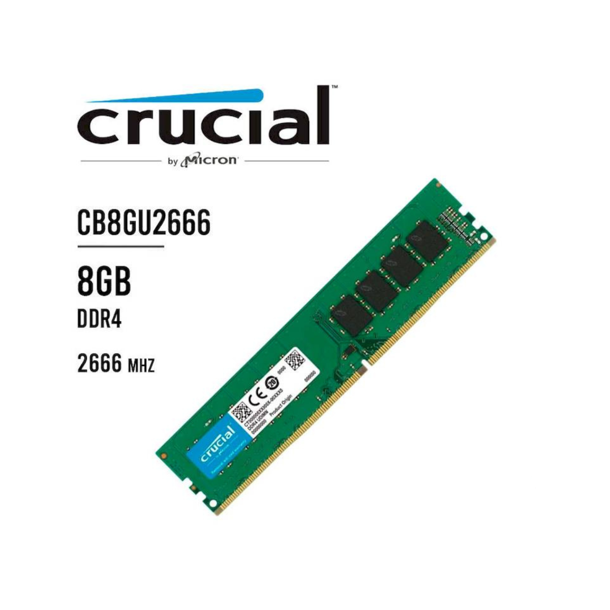 Foto 4 pulgar | Memoria Ram Crucial Cb8gu2666 Ddr4 2666mhz Udimm 8gb