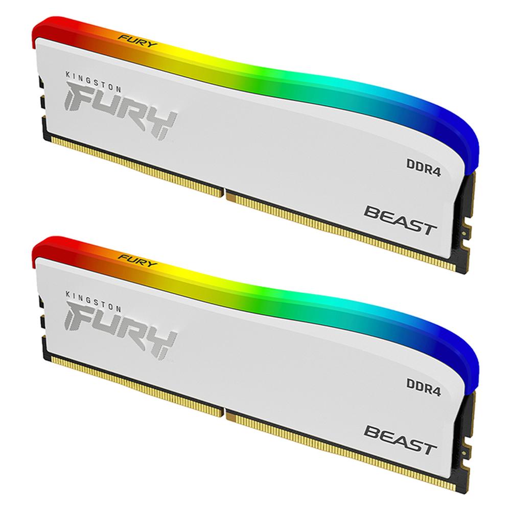 Foto 4 pulgar | Memorias RAM DDR4 Kingston Fury Beast de 8 Gb 3200 Mhz RGB Disipador 2 Piezas