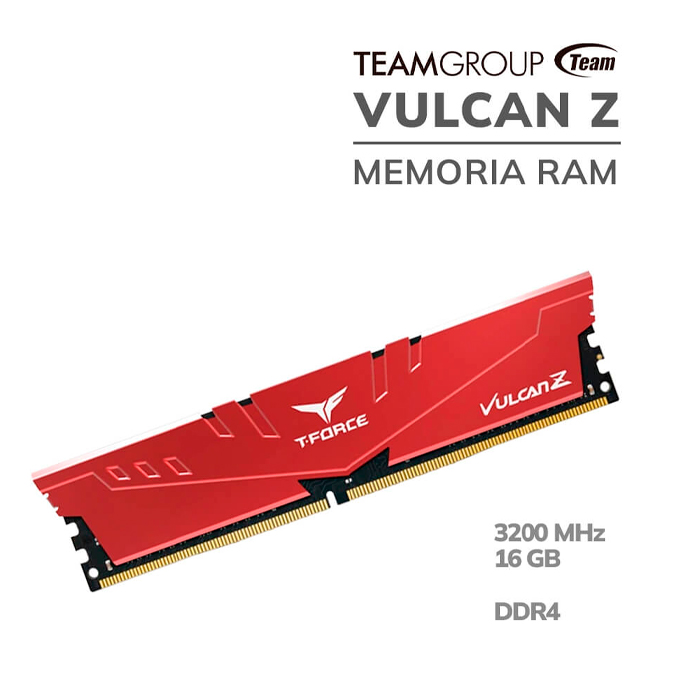 Foto 7 pulgar | Memoria Ram Ddr4 16gb 3600mhz Teamgroup T Force Vulcan Z Series color Rojo