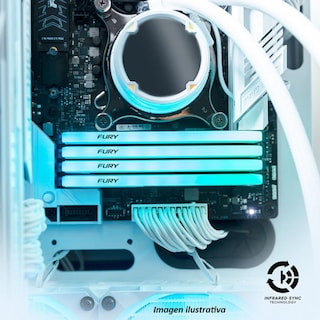 Foto 5 | Memoria Ram Ddr4 8 gb 3600mhz Kingston Fury Beast Rgb Blanco Kf436c17bwa/8