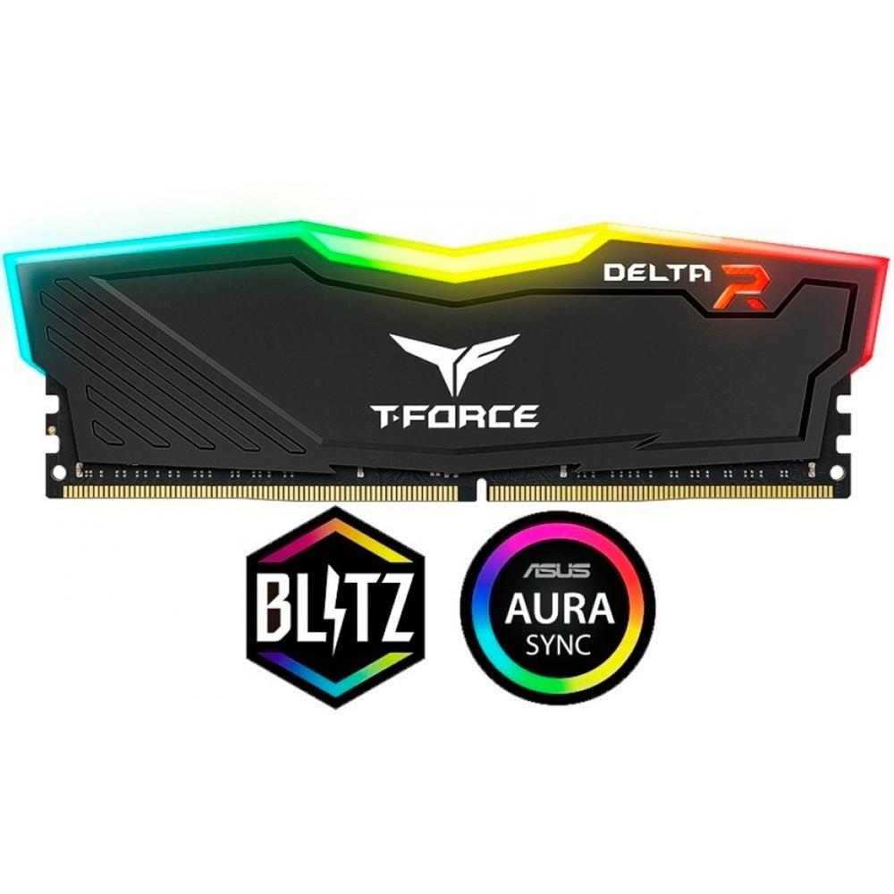 Foto 4 pulgar | Memoria Ram Ddr4 8gb 3200mhz Teamgroup T-force Delta Rgb Negro