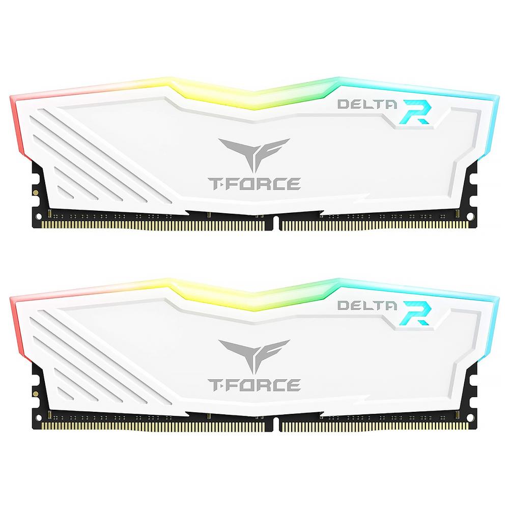 Foto 2 pulgar | Memoria Ram Ddr4 32gb 3200mhz Teamgroup T-force Delta Rgb 2x16gb Blanco