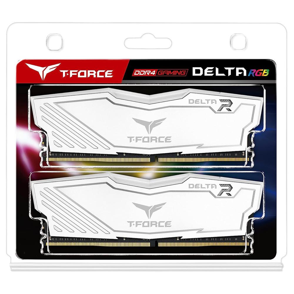 Foto 6 pulgar | Memoria Ram Ddr4 32gb 3200mhz Teamgroup T-force Delta Rgb 2x16gb Blanco