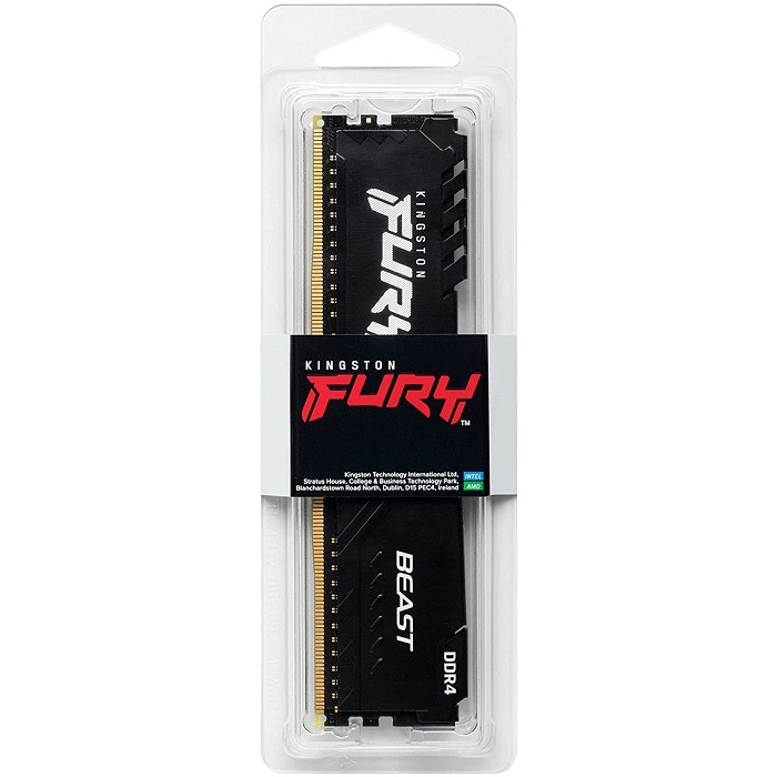 Foto 7 pulgar | Memoria Ram Ddr4 Kingston Fury Beast 3200mhz 4gb Pc4-25600 Kf432c16bb/4 Negra
