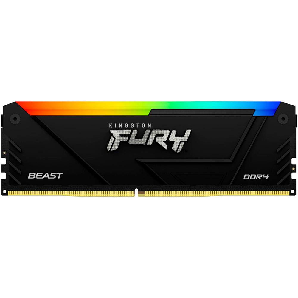 Foto 2 pulgar | Memoria Ram Ddr4 16gb 3600mhz Kingston Fury Beast Rgb 1x16gb Negro Kf436c18bb2a/16