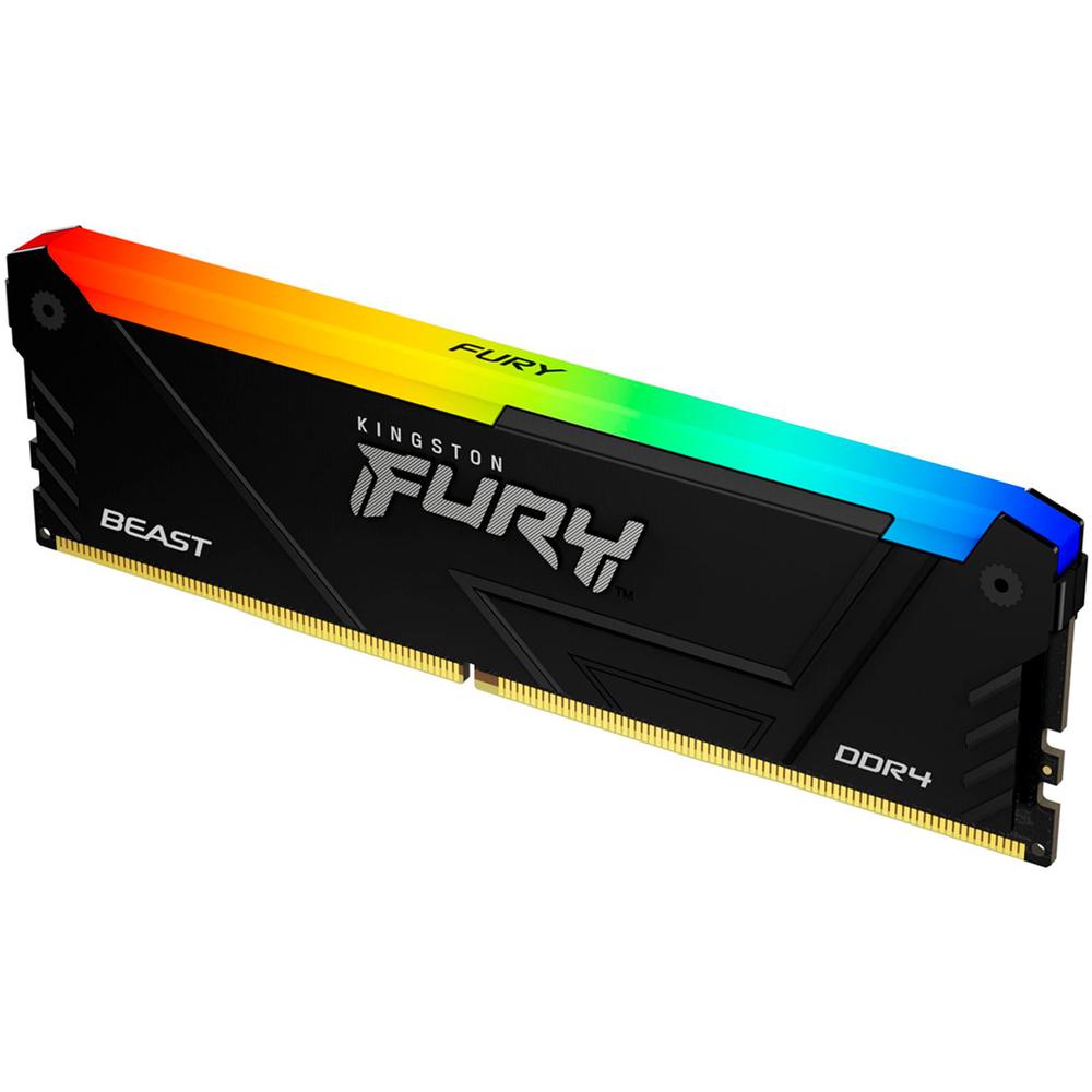 Foto 3 pulgar | Memoria Ram Ddr4 16gb 3600mhz Kingston Fury Beast Rgb 1x16gb Negro Kf436c18bb2a/16