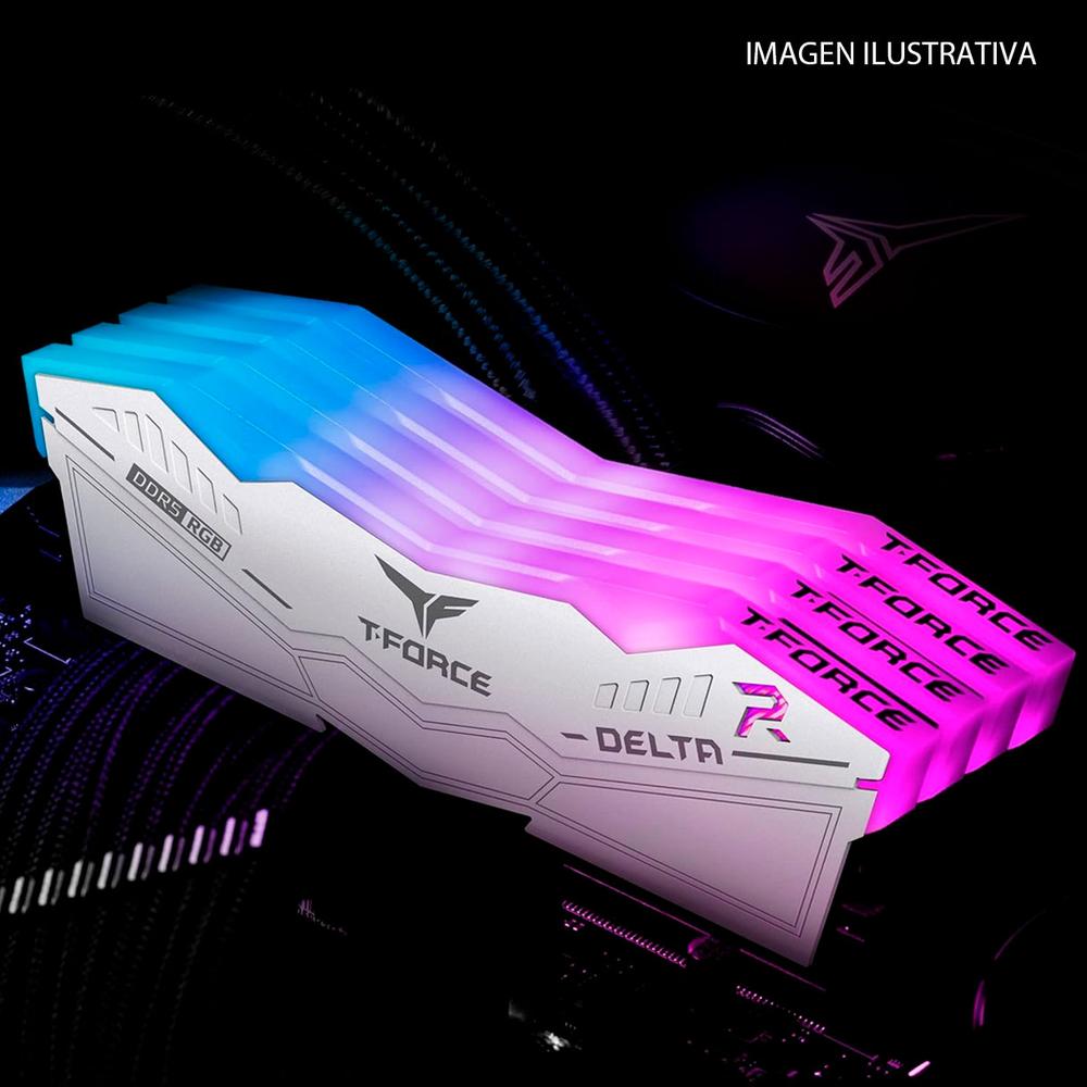 Foto 3 | Memoria Ram Ddr5 32gb 5200mt/s Teamgroup T-force Delta Rgb 1x32gb Blanco Ff4d532g5200hc40c01