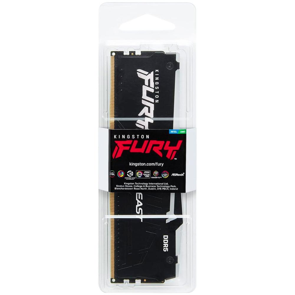 Foto 6 pulgar | Memoria RAM DDR5 32 GB 6000mt/s Kingston Fury Beast RGB 1x32 GB Negro